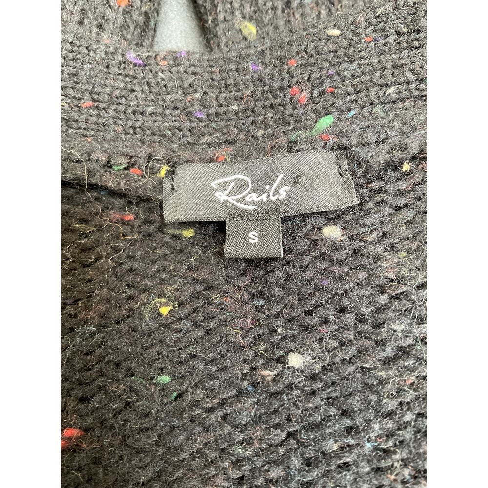 Rails Runi Speckled Cardigan Size Small Black - image 3